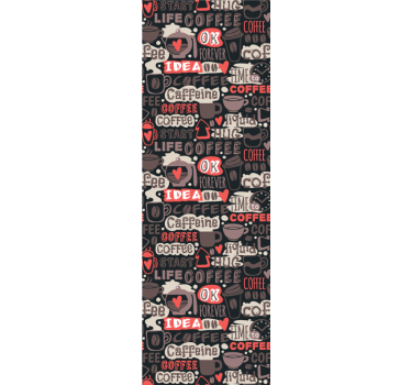 Store enrouleur cuisine motif café typographique - TenStickers