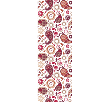 Store enrouleur cuisine motif paisley blanc - TenStickers