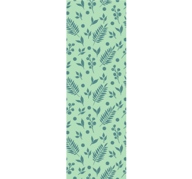 Store enrouleur cuisine feuilles vertes sur vert - TenStickers