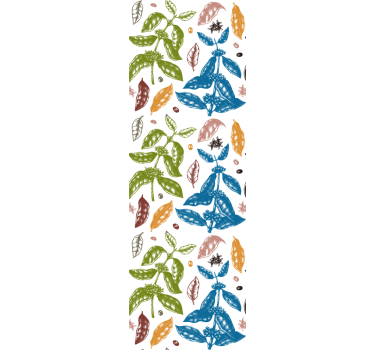 Store enrouleur cuisine motif coloré plante café - TenStickers