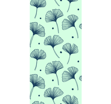 Store enrouleur cuisine motif floral bleu - TenStickers