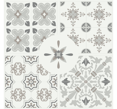 Store enrouleur cuisine carreaux mosaïque gris - TenStickers