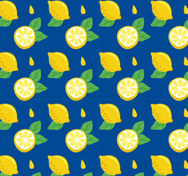 Store enrouleur cuisine citrons dessinés à la main - TenStickers