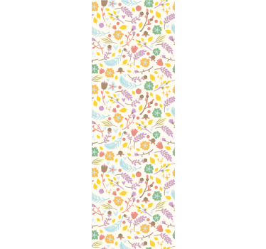 Store enrouleur cuisine motif fleurs polonaises - TenStickers