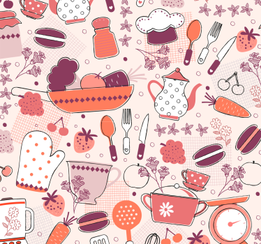 Store enrouleur cuisine forme de cœur alimentaire - TenStickers