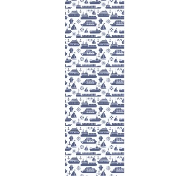 Store enrouleur chambre enfant motif bateau bleu différent - TenStickers