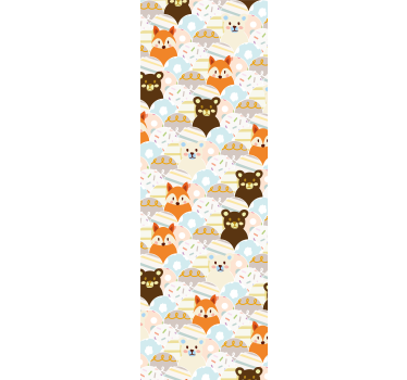 Store enrouleur chambre enfant design ours et renard - TenStickers