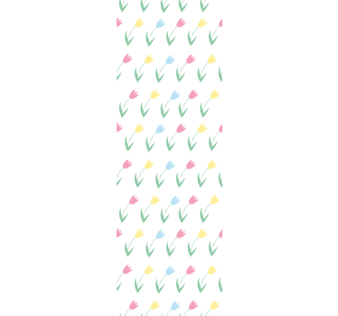 Store enrouleur chambre enfant motif fleurs tulipes colorées - TenStickers