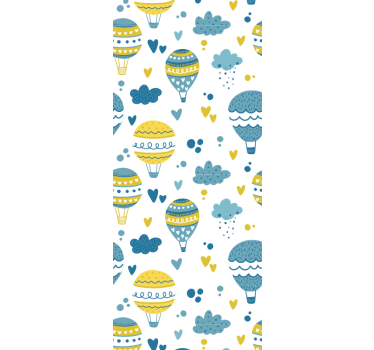 Store enrouleur chambre enfant ballons et nuages colorés - TenStickers