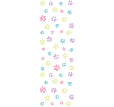 Store enrouleur chambre enfant pattes de chien colorées - TenStickers