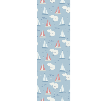 Store enrouleur chambre enfant motif voilier nuage - TenStickers