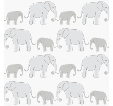 Store enrouleur gris éléphants minimalistes - TenStickers