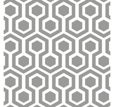 Store enrouleur gris motif hexagonal gris - TenStickers
