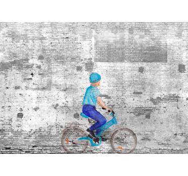Store enrouleur cuisine graffiti enfants à vélo - TenStickers