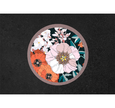 Store enrouleur cuisine fleurs de chiots en cercle - TenStickers
