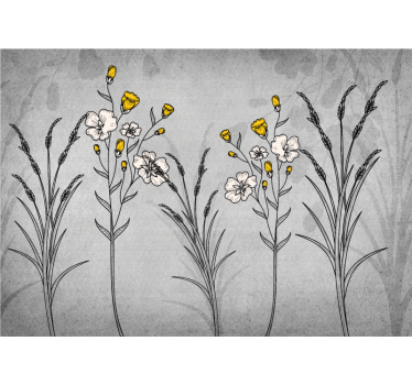 Store enrouleur cuisine plantes grises scandinaves - TenStickers