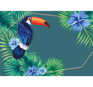 Store enrouleur cuisine feuilles tropicales de toucan - TenStickers