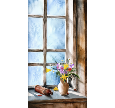 Store enrouleur cuisine plantes vintage - TenStickers