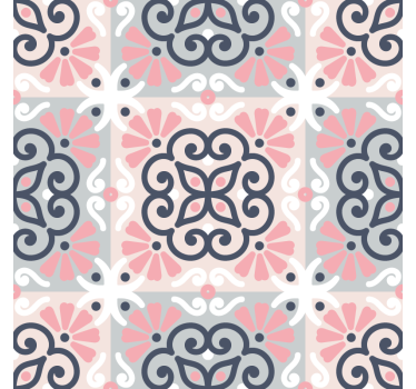 Store enrouleur cuisine carreaux mandala - TenStickers