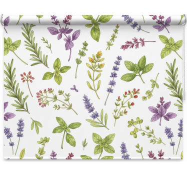 Store enrouleur cuisine herbes colorées - TenStickers