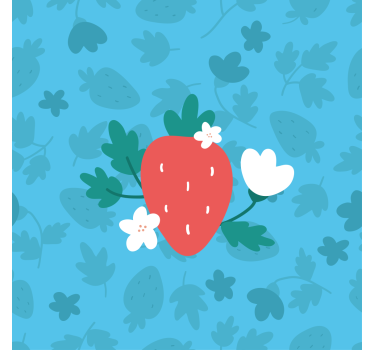 Store enrouleur cuisine motif fleurs et fruits colorés - TenStickers