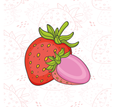 Store enrouleur cuisine fraises rouges et roses - TenStickers