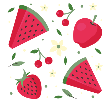 Store enrouleur cuisine motif de différents fruits - TenStickers