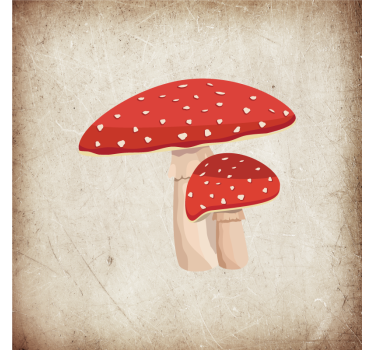 Store enrouleur cuisine illustration champignon amanite - TenStickers