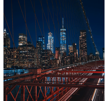 Store enrouleur bureau paysage de new york - TenStickers