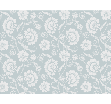 Store enrouleur gris motif floral élégant - TenStickers