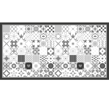 Store enrouleur gris carreaux gris "trujillo" - TenStickers