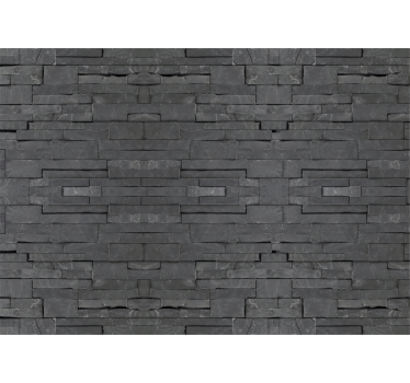 Store enrouleur gris briques noires - TenStickers