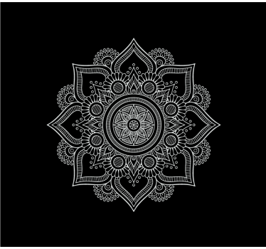 Store enrouleur bureau mandala noir et blanc - TenStickers