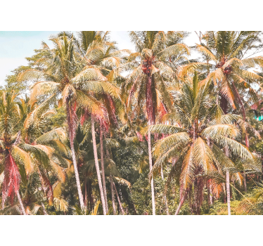 Store enrouleur bureau palmier vert dans la jungle - TenStickers