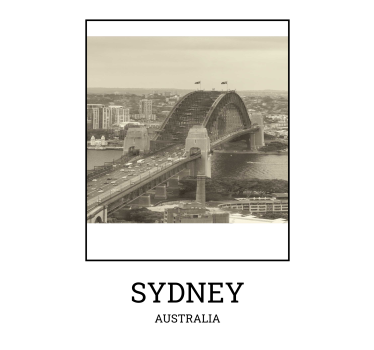 Store enrouleur bureau sydney noir et blanc - TenStickers