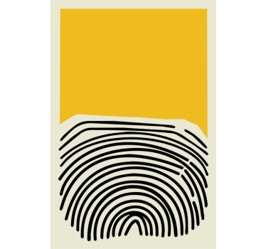 Store enrouleur bureau tableau abstrait jaune et noir - TenStickers