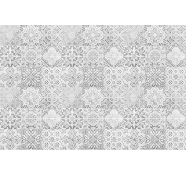 Store enrouleur gris motif mosaïque effet pierre - TenStickers