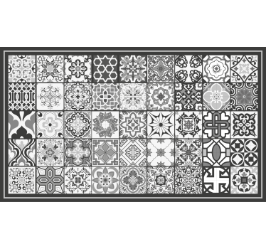 Store enrouleur gris motif mosaïque rustique gris - TenStickers