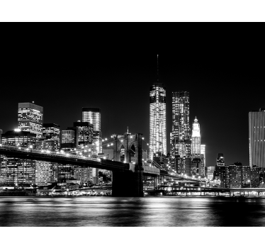 Store enrouleur gris murale new york rivière est - TenStickers