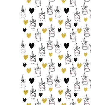 Store enrouleur animaux motif coeur licorne - TenStickers