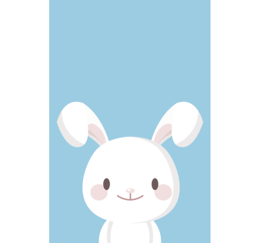 Store nordique Lapin blanc - TenStickers