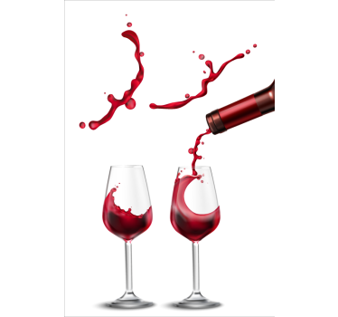 Store original cuisine verres de vin rouge - TenStickers