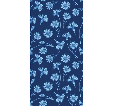 Stores fleurs et plantes Fleurs bleu marine - TenStickers