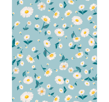 Store enrouleur salon illustrant des marguerites - TenStickers