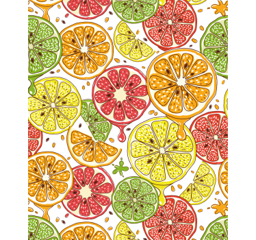 Store enrouleur cuisine motif de tranche d'agrumes - TenStickers
