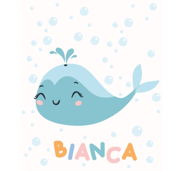 Stores avec des images Bonne baleine avec nom - TenStickers