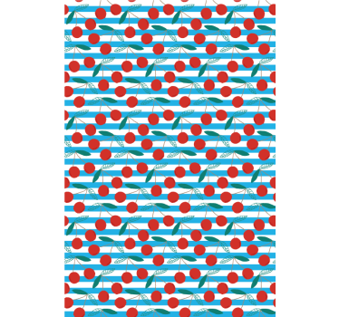 Stores enrouleurs cuisine fruits rayures bleu cerise - TenStickers