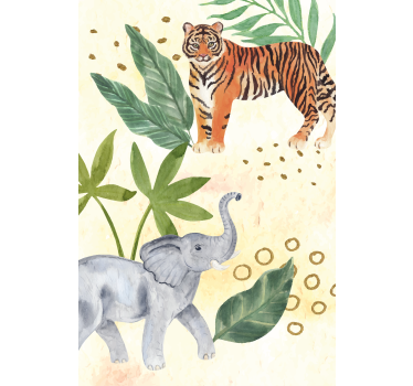 Store enrouleur pour chambre enfant animaux tropicaux - TenStickers