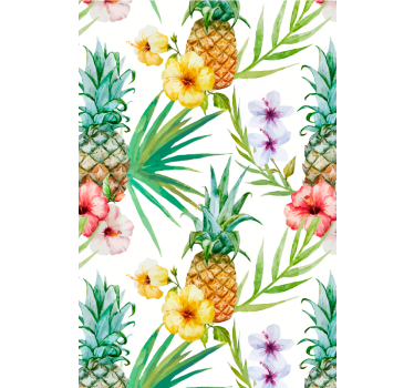 Store enrouleur cuisine avec fruits et légumes Ananas peint - TenStickers