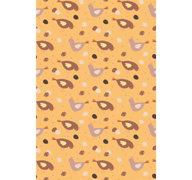 Store enrouleur cuisine animaux poussin orange - TenStickers